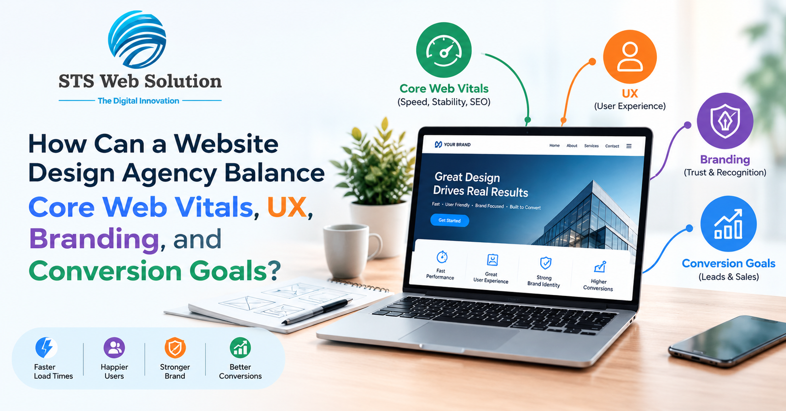How Can a Website Design Agency Balance Core Web Vitals, UX, Branding, and Conversion Goals?