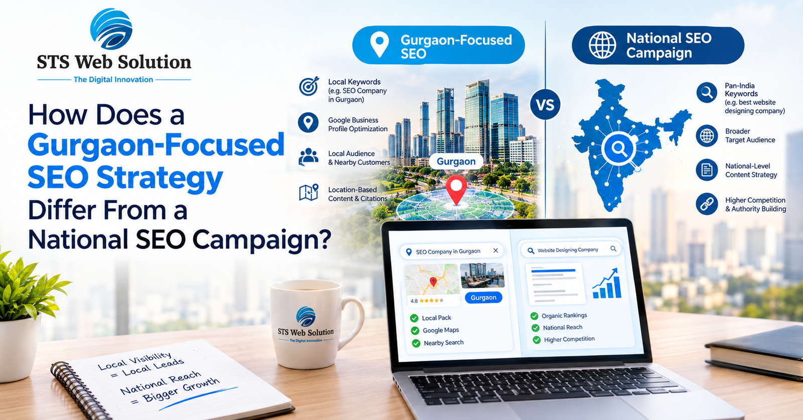 How Does a Gurgaon-Focused SEO Strategy Differ From a National SEO Campaign?